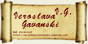 Veroslava Gavanski vizit kartica